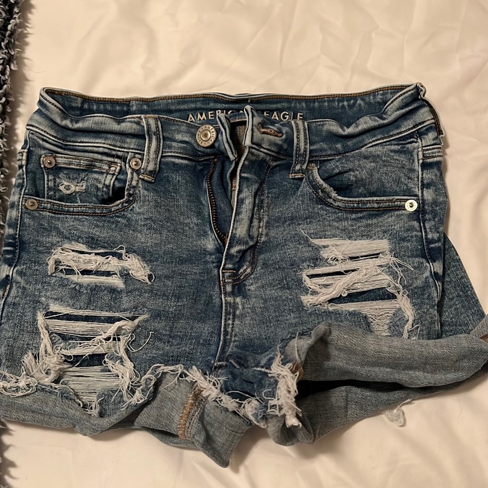 American eagle next level stretch light Jean shorts (4)